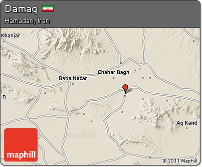 Shaded Relief 3D Map of Damaq
