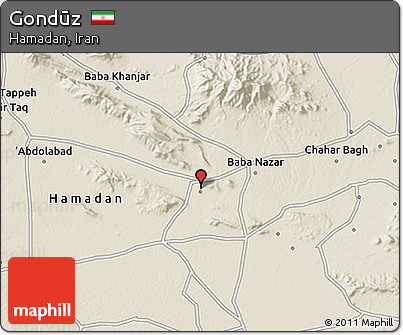 Shaded Relief 3D Map of Gondūz