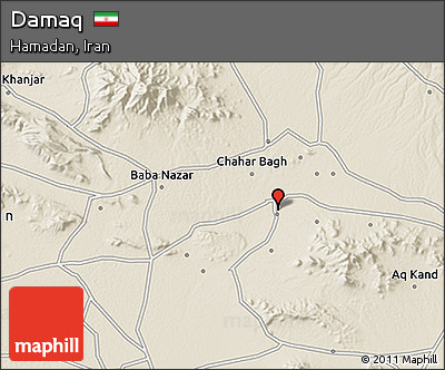 Shaded Relief 3D Map of Damaq