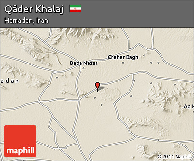 Shaded Relief 3D Map of Qāder Khalaj