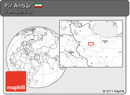 Blank Location Map of Pīr Anbār
