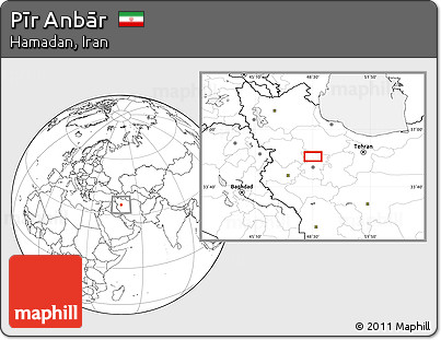 Blank Location Map of Pīr Anbār