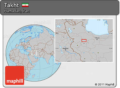 Gray Location Map of Takht