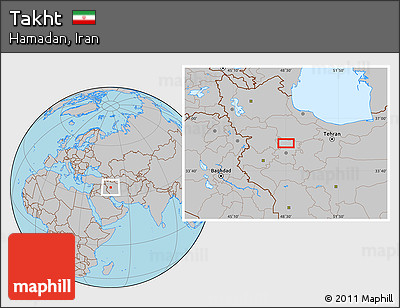 Gray Location Map of Takht