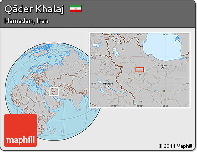 Gray Location Map of Qāder Khalaj