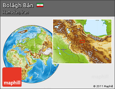 Physical Location Map of Bolāgh Bān