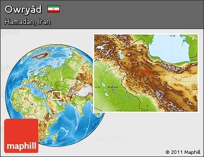 Physical Location Map of Owryād