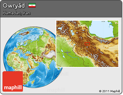 Physical Location Map of Owryād