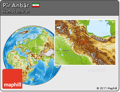 Physical Location Map of Pīr Anbār