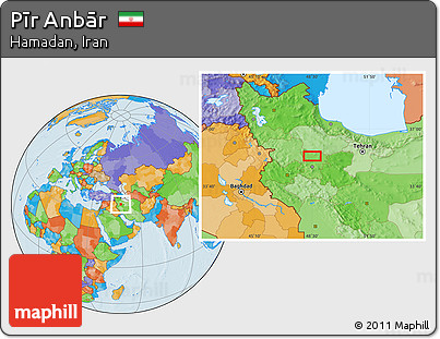 Political Location Map of Pīr Anbār