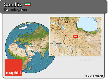 Satellite Location Map of Gondūz