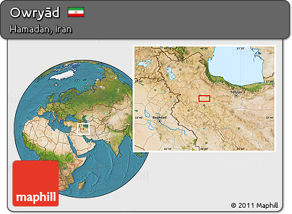Satellite Location Map of Owryād