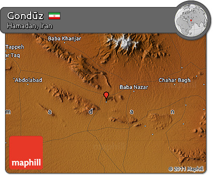 Physical Map of Gondūz