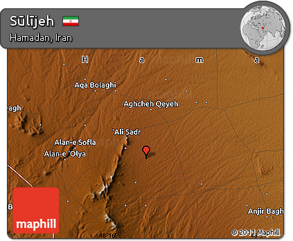 Physical Map of Sūlījeh