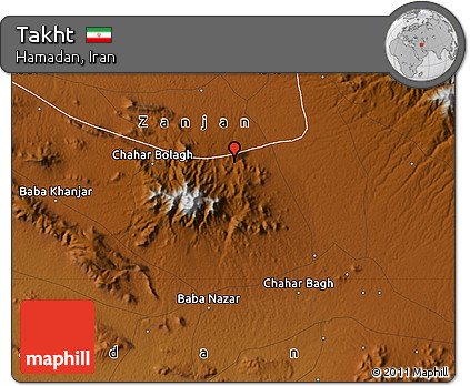 Physical Map of Takht