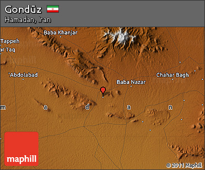 Physical Map of Gondūz