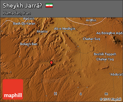 Physical Map of Sheykh Jarrāḩ