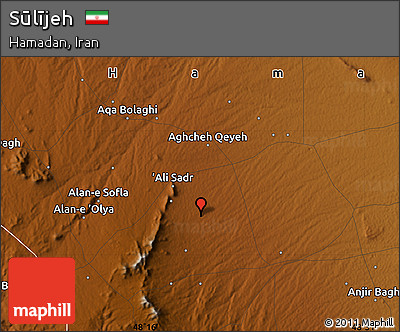 Physical Map of Sūlījeh