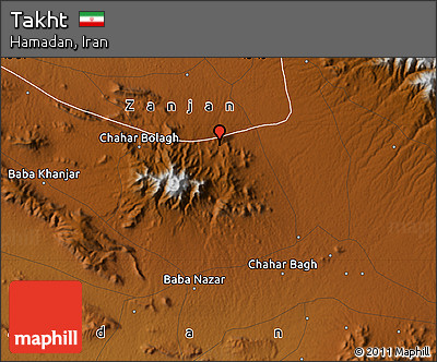 Physical Map of Takht
