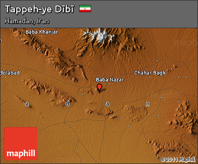 Physical Map of Tappeh-ye Dībī