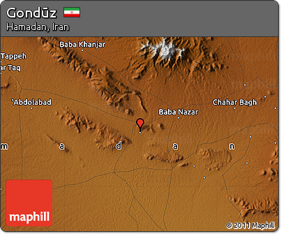 Physical Map of Gondūz