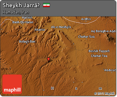 Physical Map of Sheykh Jarrāḩ