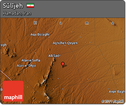 Physical Map of Sūlījeh