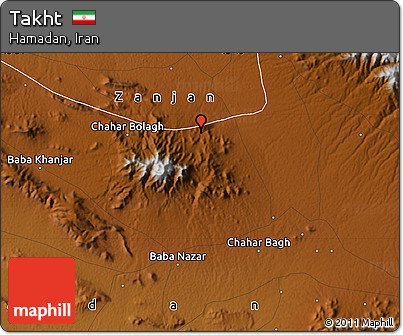 Physical Map of Takht