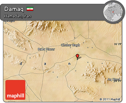 Satellite Map of Damaq