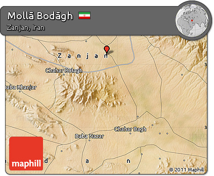 Satellite Map of Mollā Bodāgh
