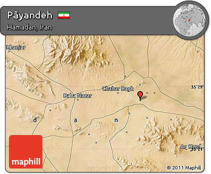 Satellite Map of Pāyandeh