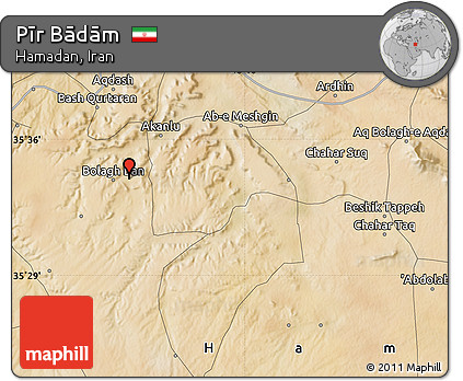 Satellite Map of Pīr Bādām