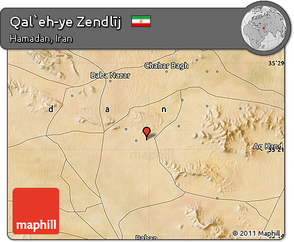 Satellite Map of Qal`eh-ye Zendlīj