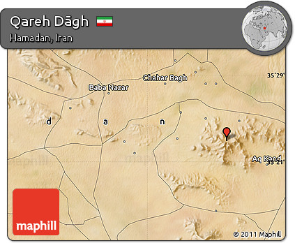 Satellite Map of Qareh Dāgh