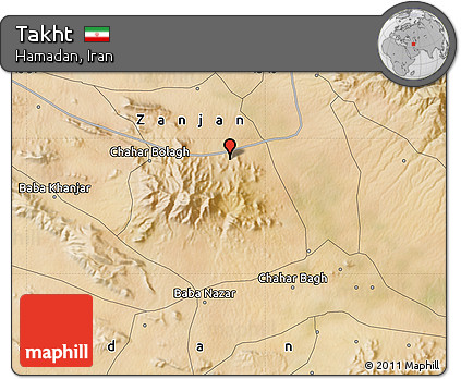 Satellite Map of Takht
