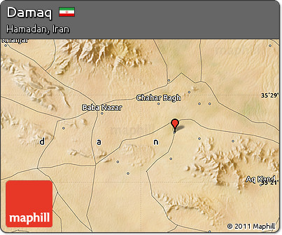 Satellite Map of Damaq