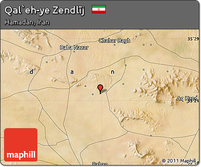 Satellite Map of Qal`eh-ye Zendlīj