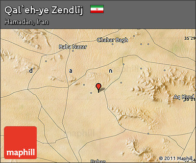 Satellite Map of Qal`eh-ye Zendlīj