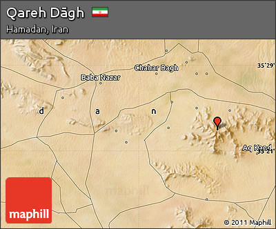 Satellite Map of Qareh Dāgh