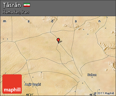 Satellite Map of Ţāsrān
