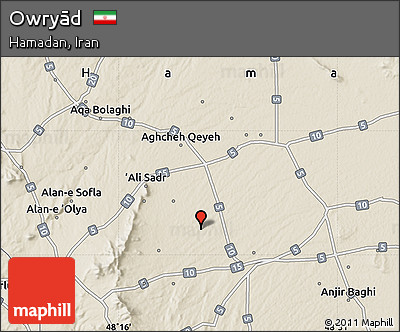 Shaded Relief Map of Owryād