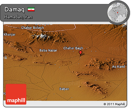 Physical Panoramic Map of Damaq