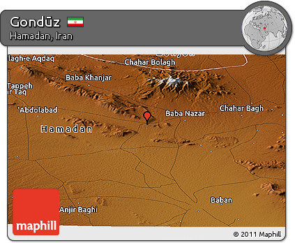 Physical Panoramic Map of Gondūz