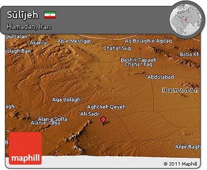 Physical Panoramic Map of Sūlījeh