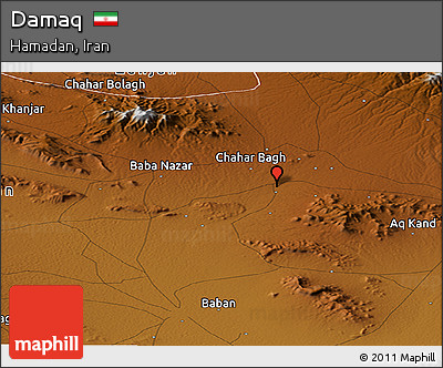 Physical Panoramic Map of Damaq