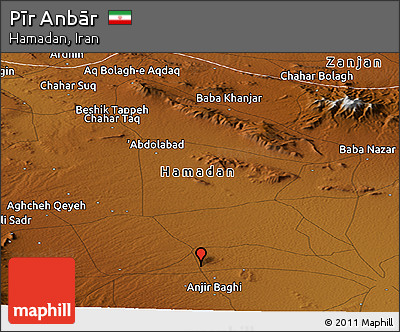 Physical Panoramic Map of Pīr Anbār
