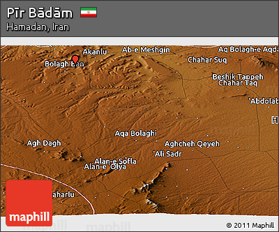 Physical Panoramic Map of Pīr Bādām