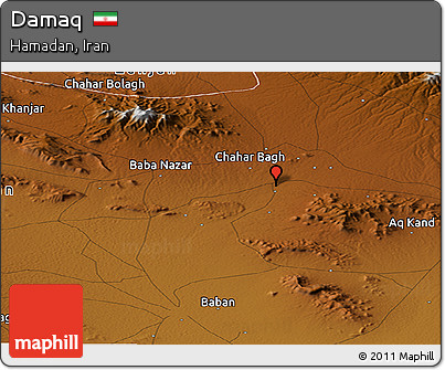 Physical Panoramic Map of Damaq
