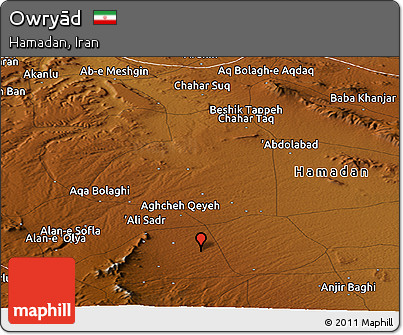 Physical Panoramic Map of Owryād