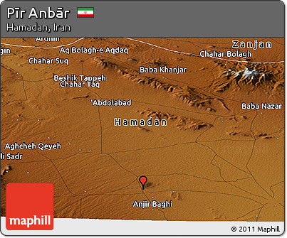 Physical Panoramic Map of Pīr Anbār